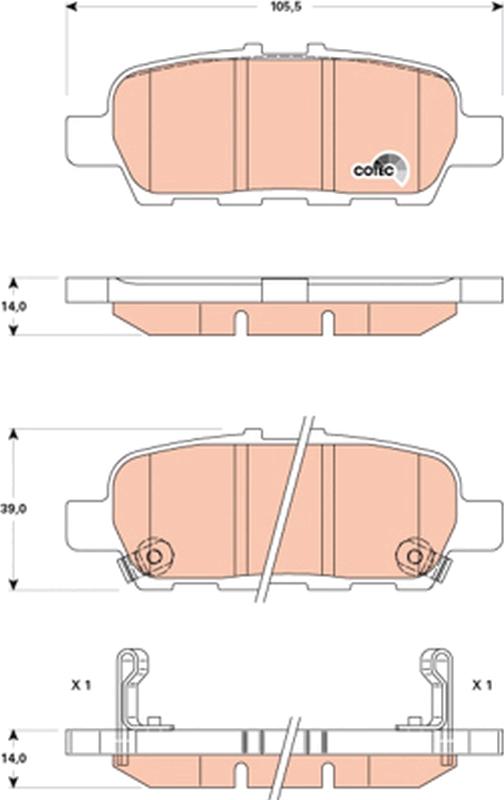 TRW GDB3508 - Kit pastiglie freno, Freno a disco www.autoricambi360.it