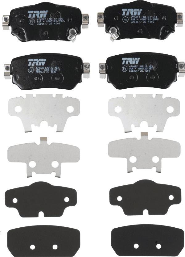 TRW GDB3617 - Kit pastiglie freno, Freno a disco www.autoricambi360.it