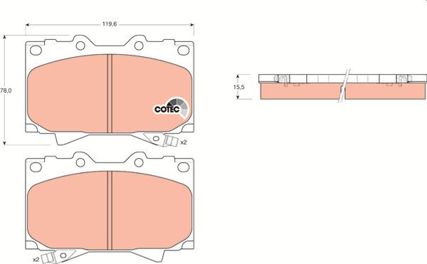 TRW GDB3197 - Kit pastiglie freno, Freno a disco www.autoricambi360.it