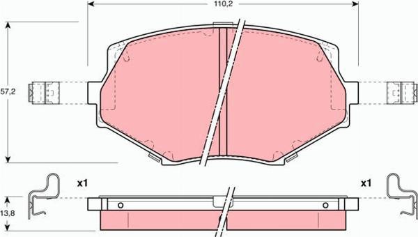 TRW GDB3103 - Kit pastiglie freno, Freno a disco www.autoricambi360.it