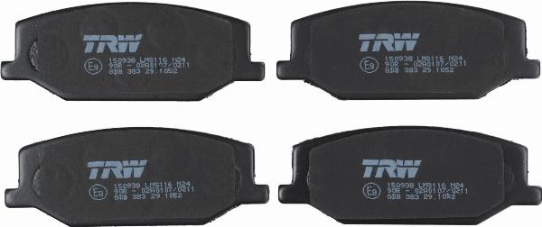TRW GDB383 - Kit pastiglie freno, Freno a disco www.autoricambi360.it