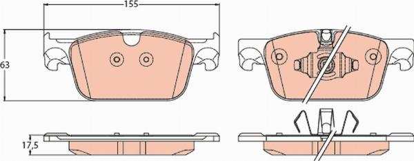 TRW GDB2221 - Kit pastiglie freno, Freno a disco www.autoricambi360.it