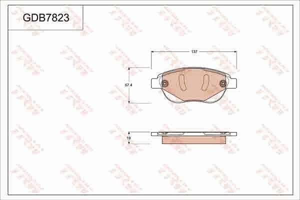 TRW GDB7823 - Kit pastiglie freno, Freno a disco www.autoricambi360.it