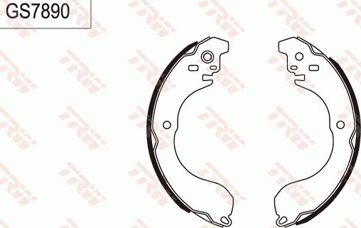 TRW GS7890 - Kit ganasce freno www.autoricambi360.it