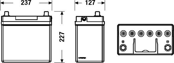 Tudor TB455 - Batteria avviamento www.autoricambi360.it