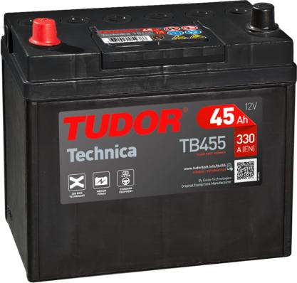 Tudor TB455 - Batteria avviamento www.autoricambi360.it