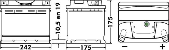 Tudor TB543 - Batteria avviamento www.autoricambi360.it