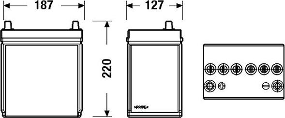 Tudor TB357 - Batteria avviamento www.autoricambi360.it