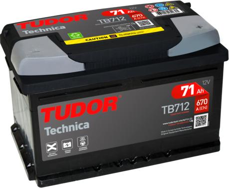 Tudor TB712 - Batteria avviamento www.autoricambi360.it