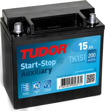 Tudor TK151 - Batteria avviamento www.autoricambi360.it