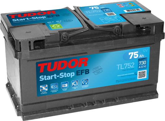 Tudor TL752 - Batteria avviamento www.autoricambi360.it
