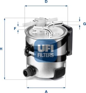 UFI 55.418.00 - Filtro carburante www.autoricambi360.it