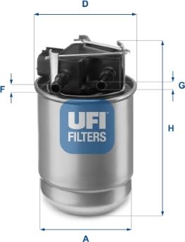 UFI 55.517.00 - Filtro carburante www.autoricambi360.it