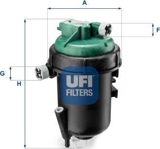 UFI 55.145.00 - Filtro carburante www.autoricambi360.it