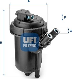 UFI 55.114.00 - Filtro carburante www.autoricambi360.it