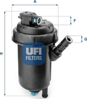 UFI 55.139.00 - Filtro carburante www.autoricambi360.it
