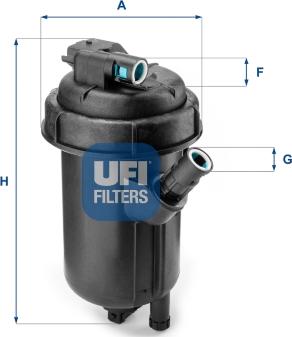 UFI 55.134.00 - Filtro carburante www.autoricambi360.it