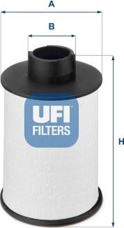 UFI 60.H2O.00 - Filtro carburante www.autoricambi360.it