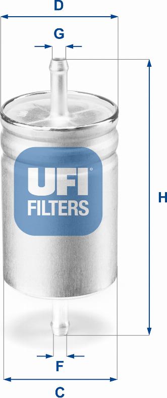 UFI 31.611.00 - Filtro carburante www.autoricambi360.it