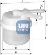 UFI 31.006.00 - Filtro carburante www.autoricambi360.it