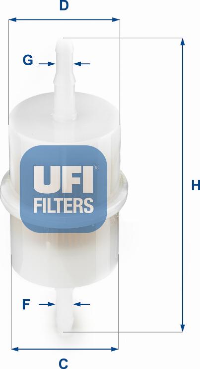 UFI 31.001.00 - Filtro carburante www.autoricambi360.it
