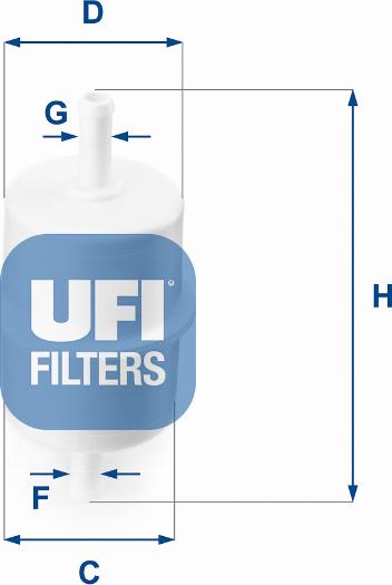 UFI 31.010.00 - Filtro carburante www.autoricambi360.it