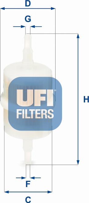 UFI 31.012.00 - Filtro carburante www.autoricambi360.it