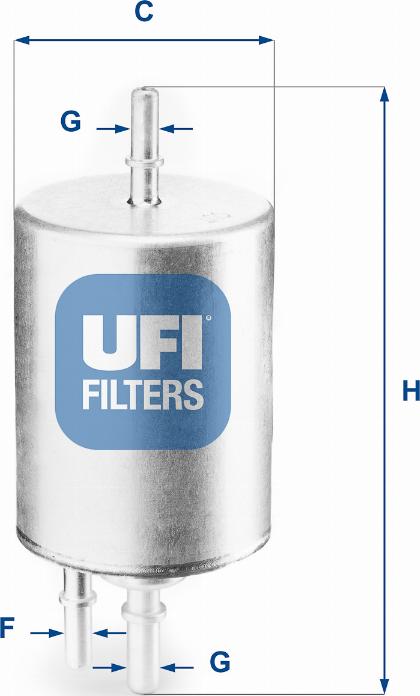 UFI 31.831.00 - Filtro carburante www.autoricambi360.it