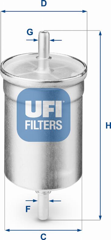 UFI 31.710.00 - Filtro carburante www.autoricambi360.it