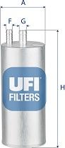 UFI 31.A38.00 - Filtro carburante www.autoricambi360.it