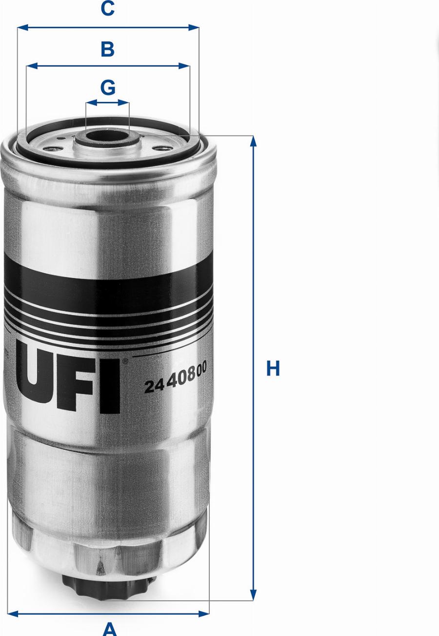 UFI 24.408.00 - Filtro carburante www.autoricambi360.it