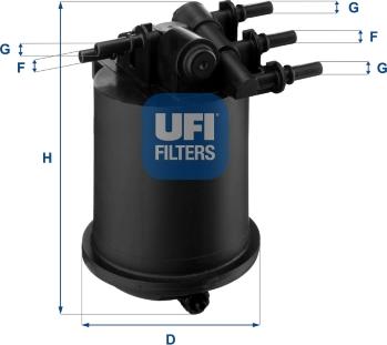 UFI 24.086.00 - Filtro carburante www.autoricambi360.it
