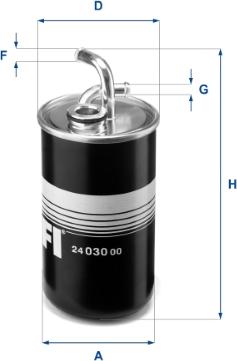 UFI 24.030.00 - Filtro carburante www.autoricambi360.it