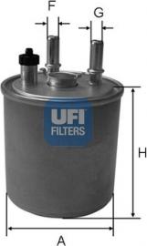 UFI 24.073.00 - Filtro carburante www.autoricambi360.it