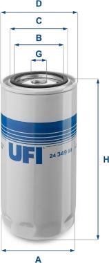 UFI 24.349.00 - Filtro carburante www.autoricambi360.it