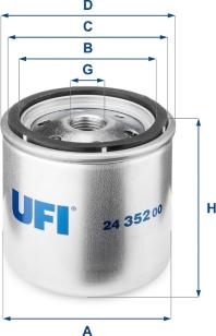 UFI 24.352.00 - Filtro carburante www.autoricambi360.it