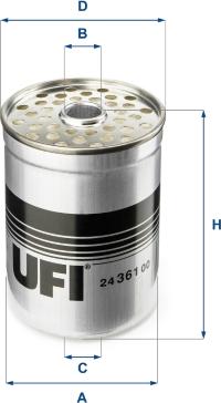 UFI 24.361.00 - Filtro carburante www.autoricambi360.it