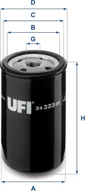 UFI 24.323.00 - Filtro carburante www.autoricambi360.it