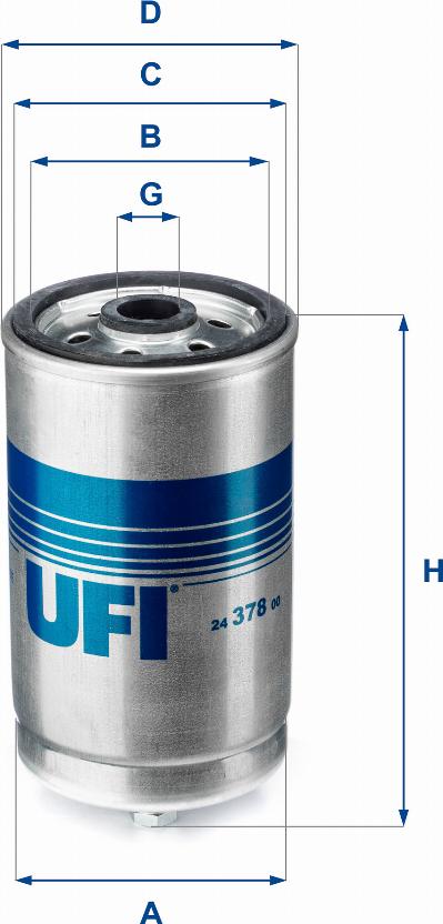 UFI 24.378.00 - Filtro carburante www.autoricambi360.it
