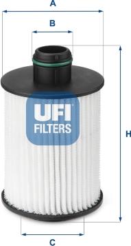 UFI 25.093.00 - Filtro olio www.autoricambi360.it
