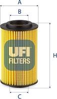 UFI 25.054.00 - Filtro olio www.autoricambi360.it
