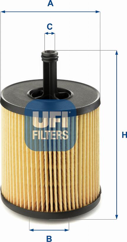 UFI 25.197.00 - Filtro olio www.autoricambi360.it