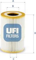 UFI 25.247.00 - Filtro olio www.autoricambi360.it