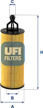 UFI 25.251.00 - Filtro olio www.autoricambi360.it