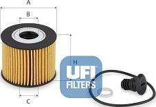 UFI 25.268.00 - Filtro olio www.autoricambi360.it