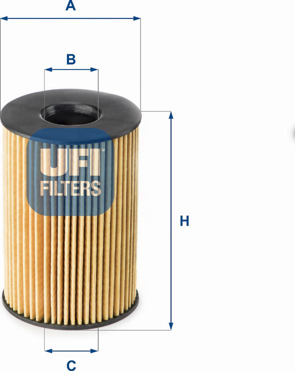 UFI 25.201.00 - Filtro olio www.autoricambi360.it