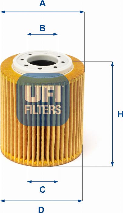 UFI 25.216.00 - Filtro olio www.autoricambi360.it