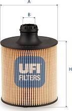 UFI 25.284.00 - Filtro olio www.autoricambi360.it
