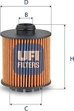 UFI 25.288.00 - Filtro olio www.autoricambi360.it