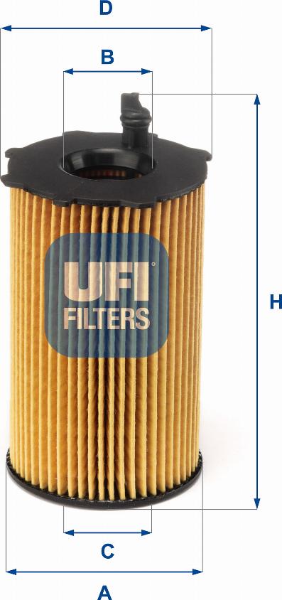 UFI 25.226.00 - Filtro olio www.autoricambi360.it